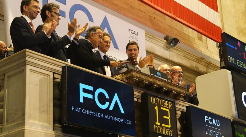 Les dirigeants de Fiat Chrsyler, lors d'une session de la bourse de New York en 2014