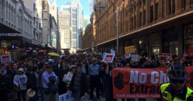 Des manifestants dans la rue à Hong Kong, le dimanche 9 juin 2019