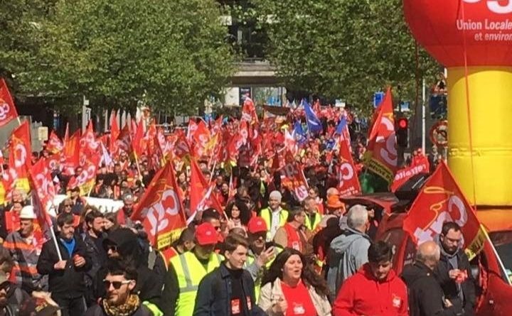 Rassemblement de la CGT devant L’UNEDIC en juin 2019