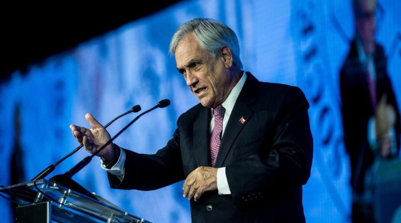 Le président chilien Sebastian Piñera, lors d'un discours en 2018