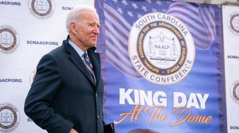 Joe Biden lors d'une conférence en Caroline du Sud, fin janvier 2020.