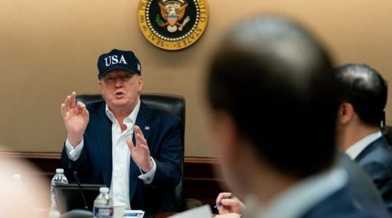 Donald Trump en conférence de presse à la Maison Blanche.